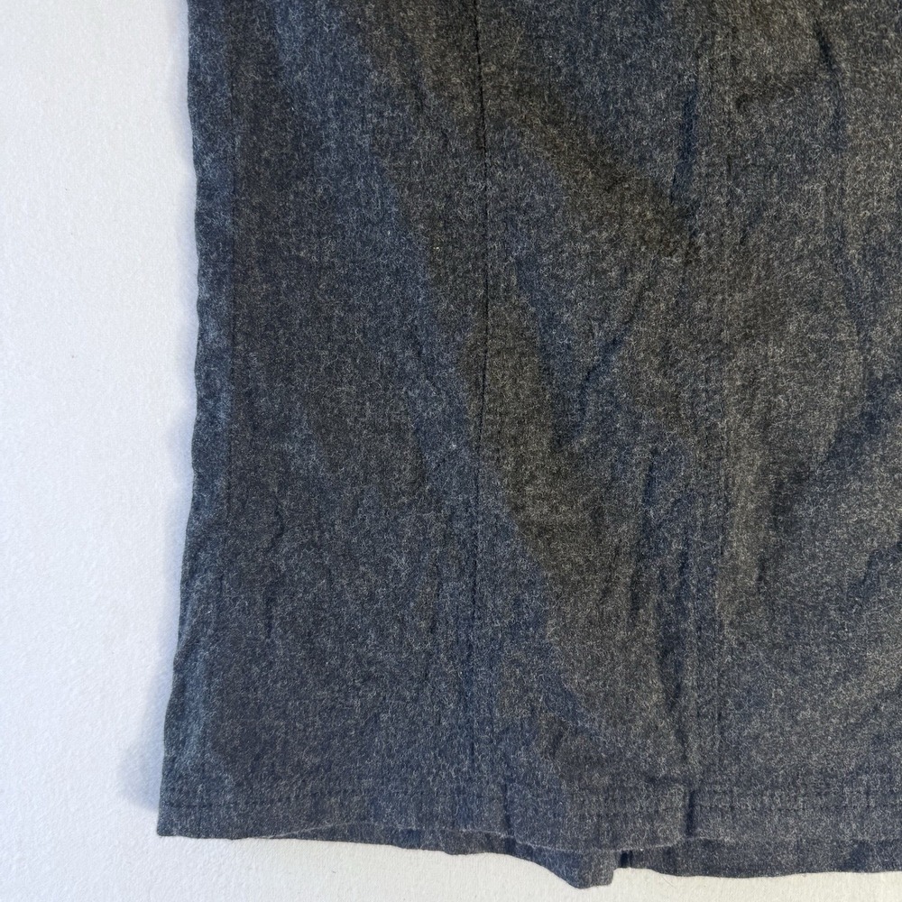 Express Women's Skirt Gray Wool Blend Size 6 Pencil Gold Button Zip Detail - Picture 6 of 10